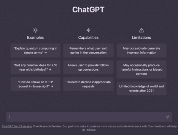 OpenAI’s ChatGPT notes some of these biases and limitations for users.
